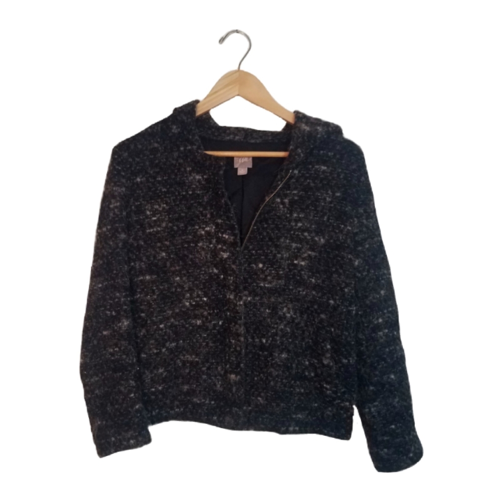 J.Jill Wool Blend Hooded Jacket